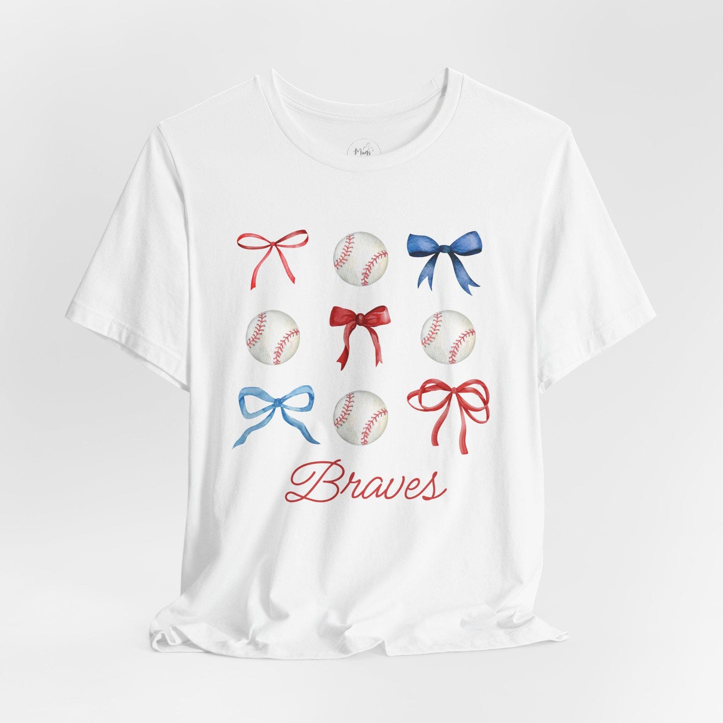 Baseball Bow Graphic Tee, Cute Sports Shirt for Fans, Perfect as Gift for Softball Players, Ideal for Birthdays and Game Days