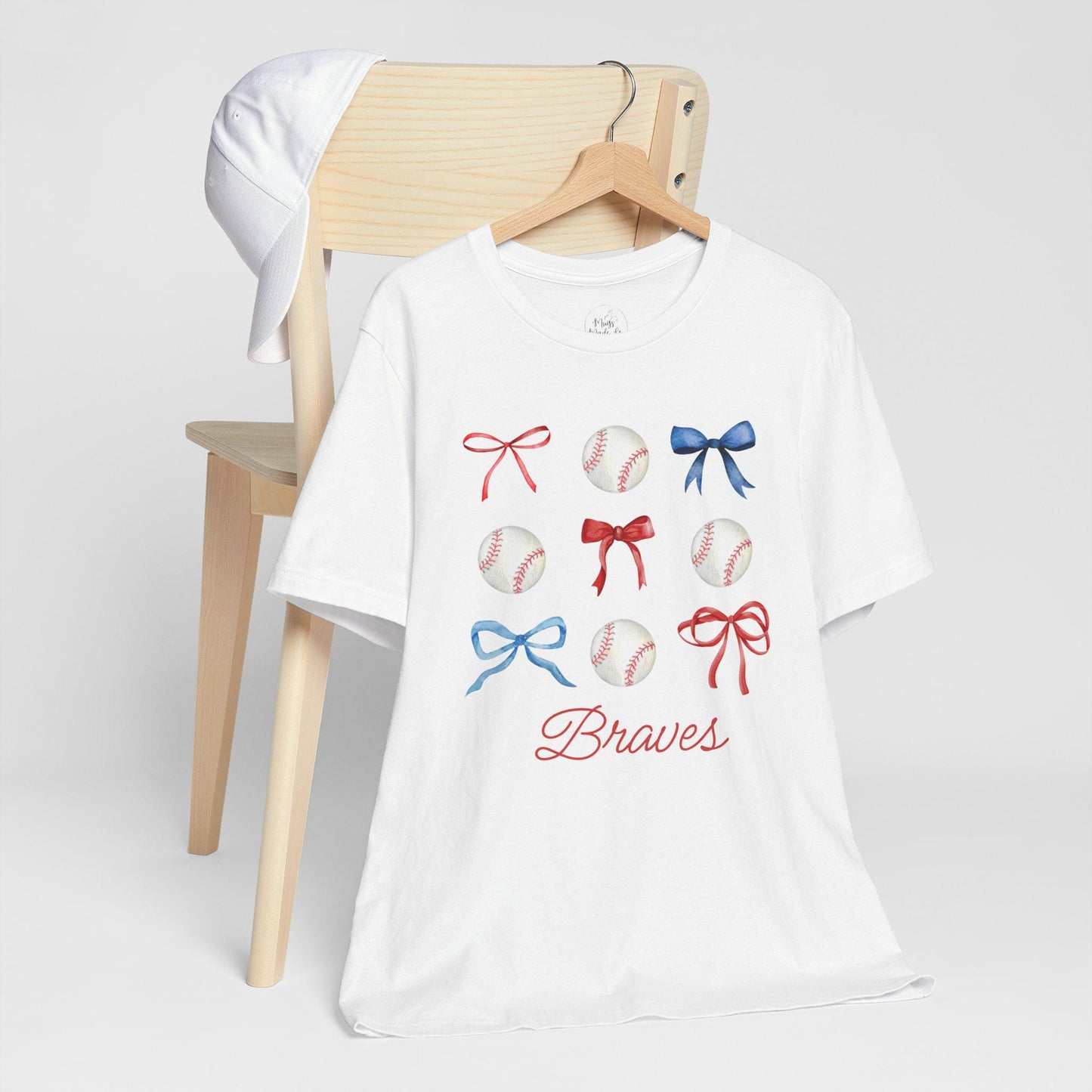 Baseball Bow Graphic Tee, Cute Sports Shirt for Fans, Perfect as Gift for Softball Players, Ideal for Birthdays and Game Days