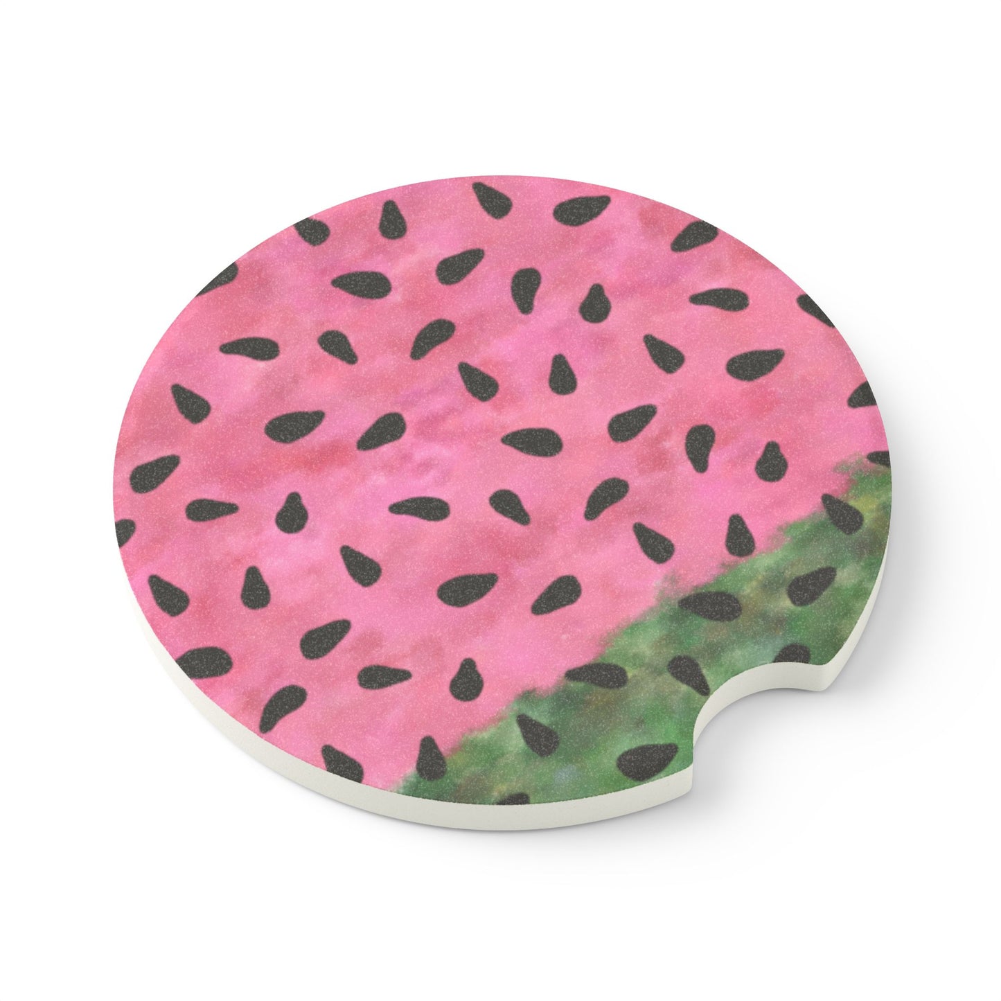Watermelon Soapstone Car Coaster | Cute Car Accessory, Gift for Summer, Car Decor, Funky Coaster, Fun Drive Accessory