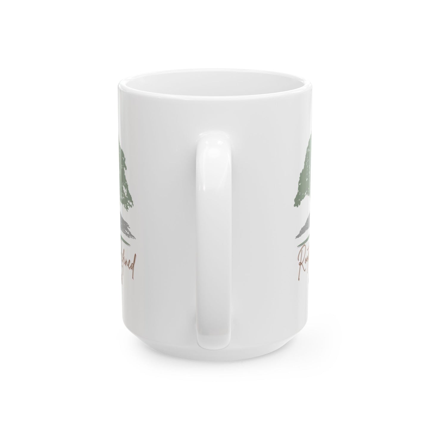 Rooted & Refined - Jeremiah 17:8 Rustic Tree Ceramic Mug - 11oz & 15oz - Perfect for Nature Lovers & Cozy Mornings