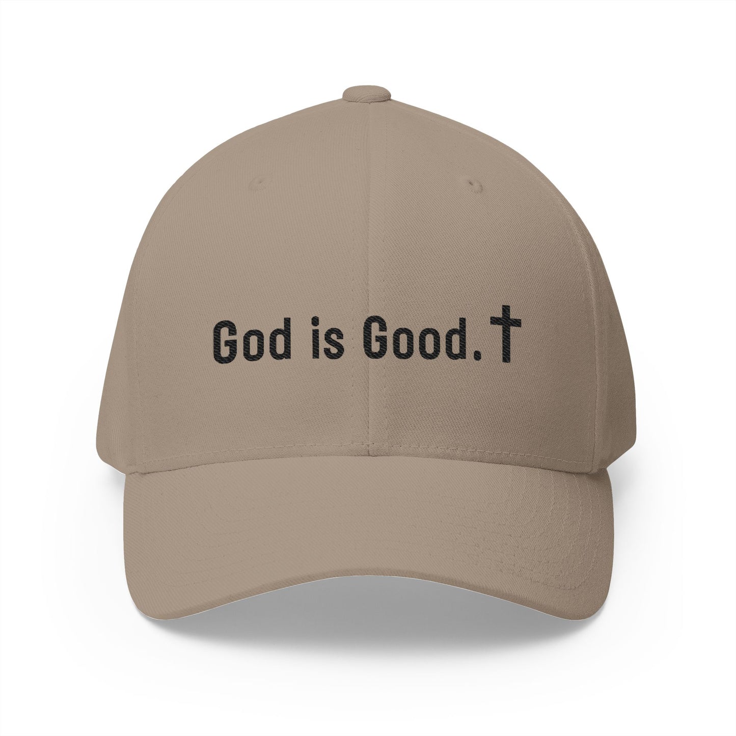 Embroidered Cap - "God is Good" White Baseball Hat