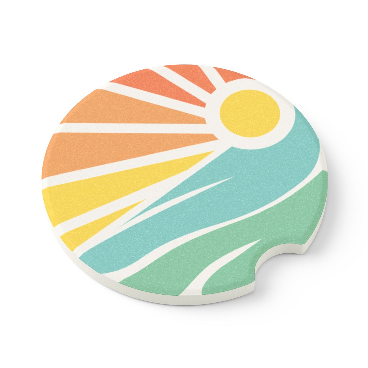 Beach Sunset Soapstone Car Coaster