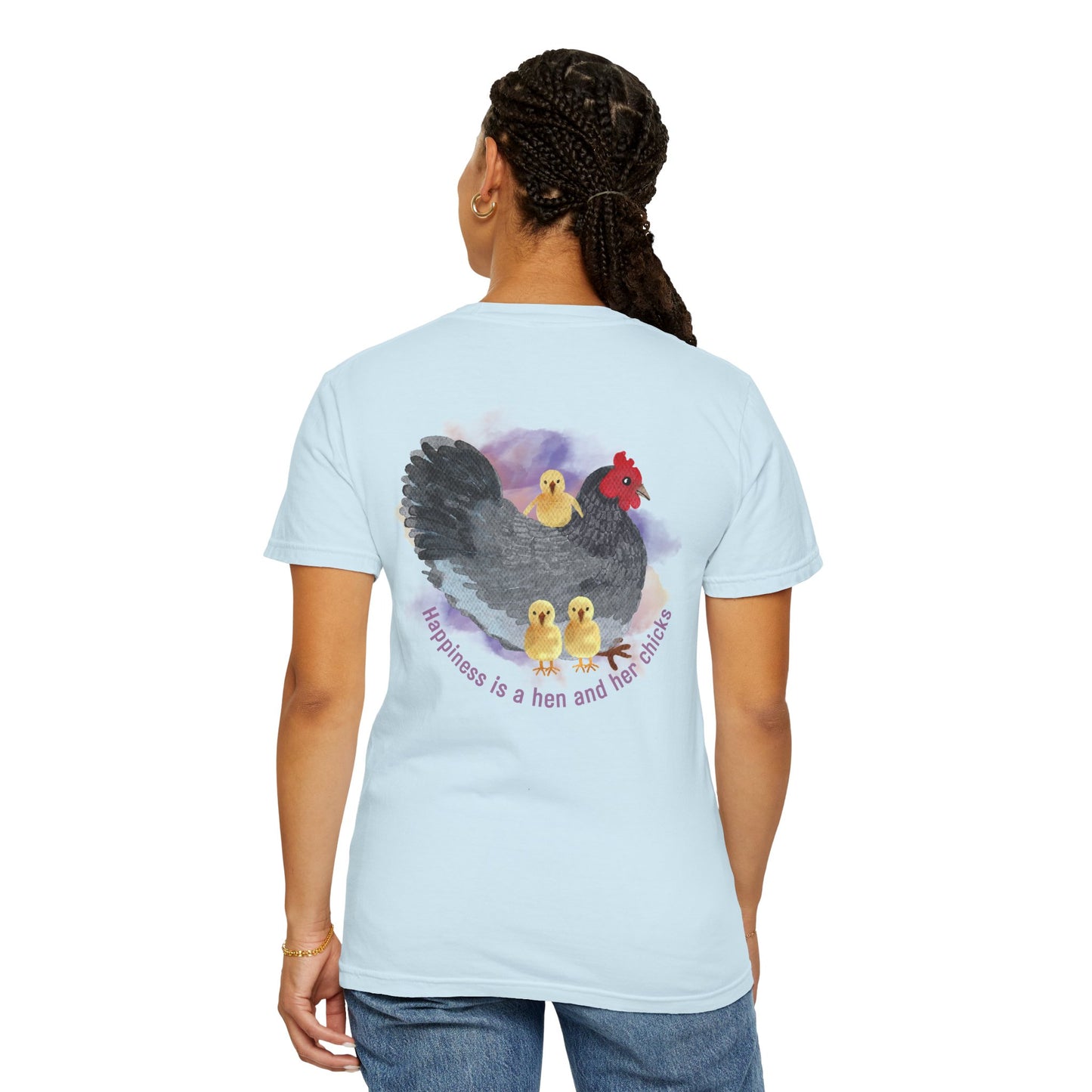 Roost & Ruffle Brand Unisex T-shirt - Happiness is... Hen & Chicks
