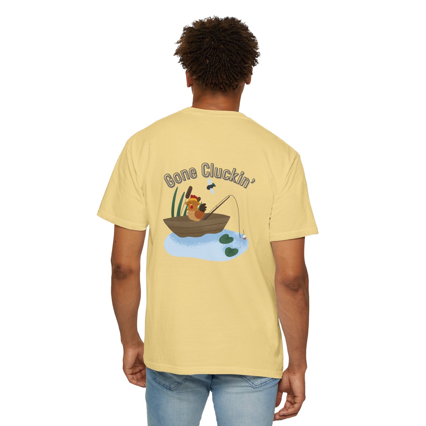 Roost & Ruffle Brand Unisex T-shirt - Gone Cluckin' Fishing T-Shirt