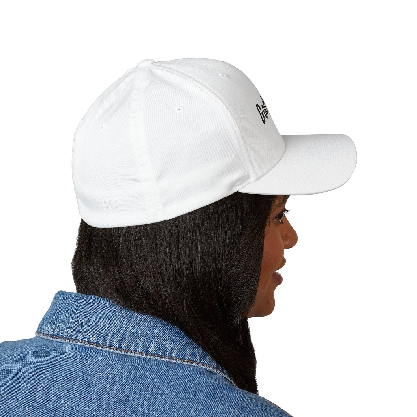 Embroidered Cap - "God is Good" White Baseball Hat