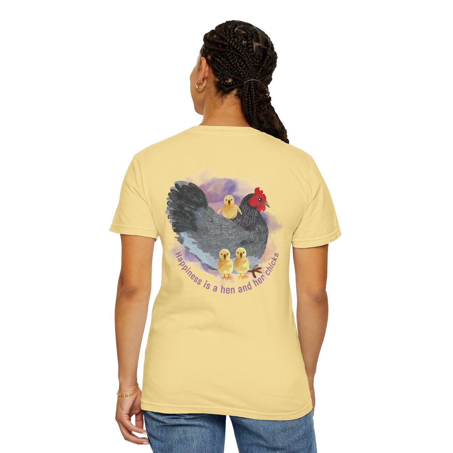 Roost & Ruffle Brand Unisex T-shirt - Happiness is... Hen & Chicks
