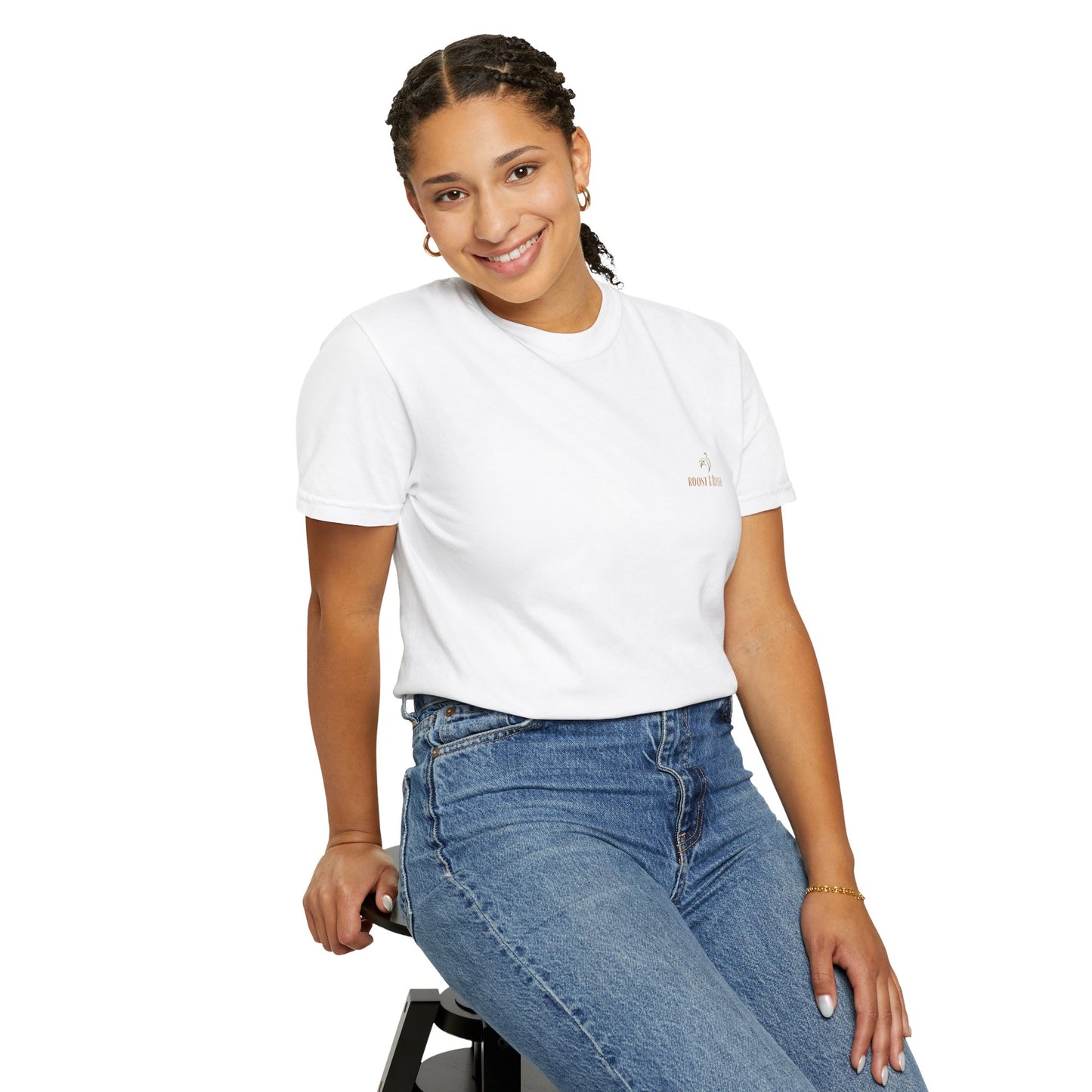 Roost & Ruffle "Stay Unruffled" T-Shirt, Garment-Dyed Tee, Funny Chicken Shirt, Casual Unisex Top