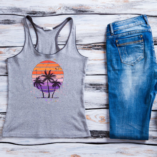 Ombre Beach Sunset PNG {Sublimation, Prints, Cricut, Silhouette}