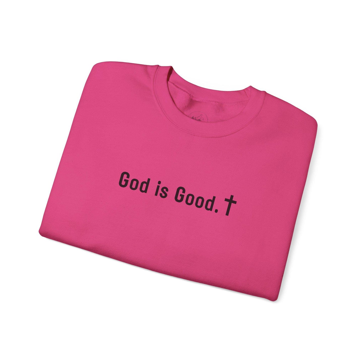 Faith-Inspired "God is Good" Unisex Crewneck Sweatshirt, Cozy Christian Apparel, Religious Sweatshirt, Casual Everyday Wear