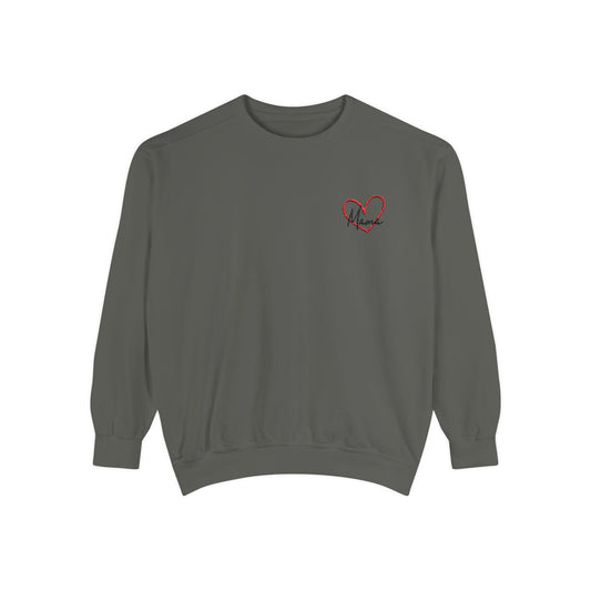 MAMA Valentine's Sweatshirt // Unisex Garment-Dyed Sweatshirt // Comfort Colors