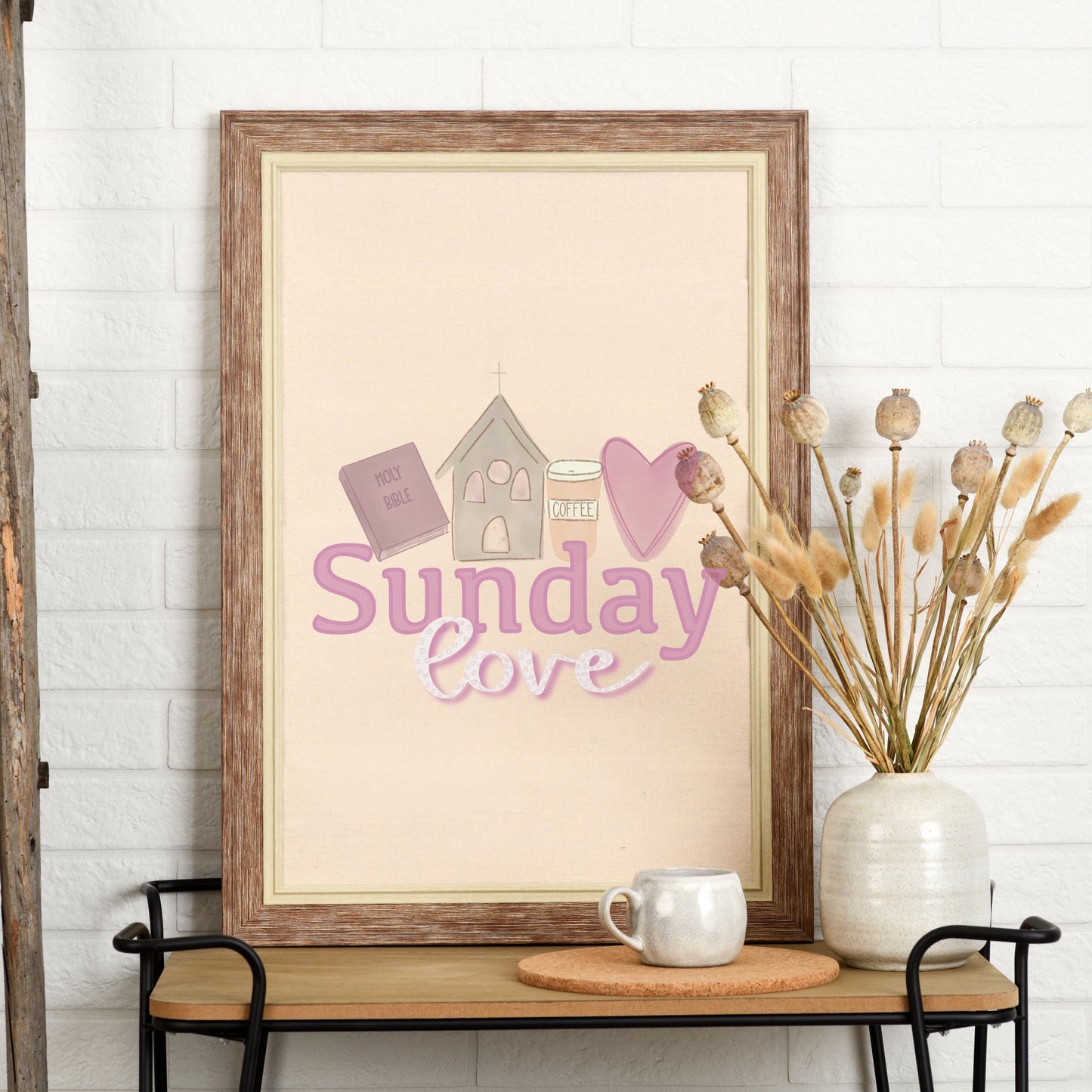 Sunday Love PNG file, Valentine's Day, Church Girl {Sublimation, Prints, Cricut, Silhouette}