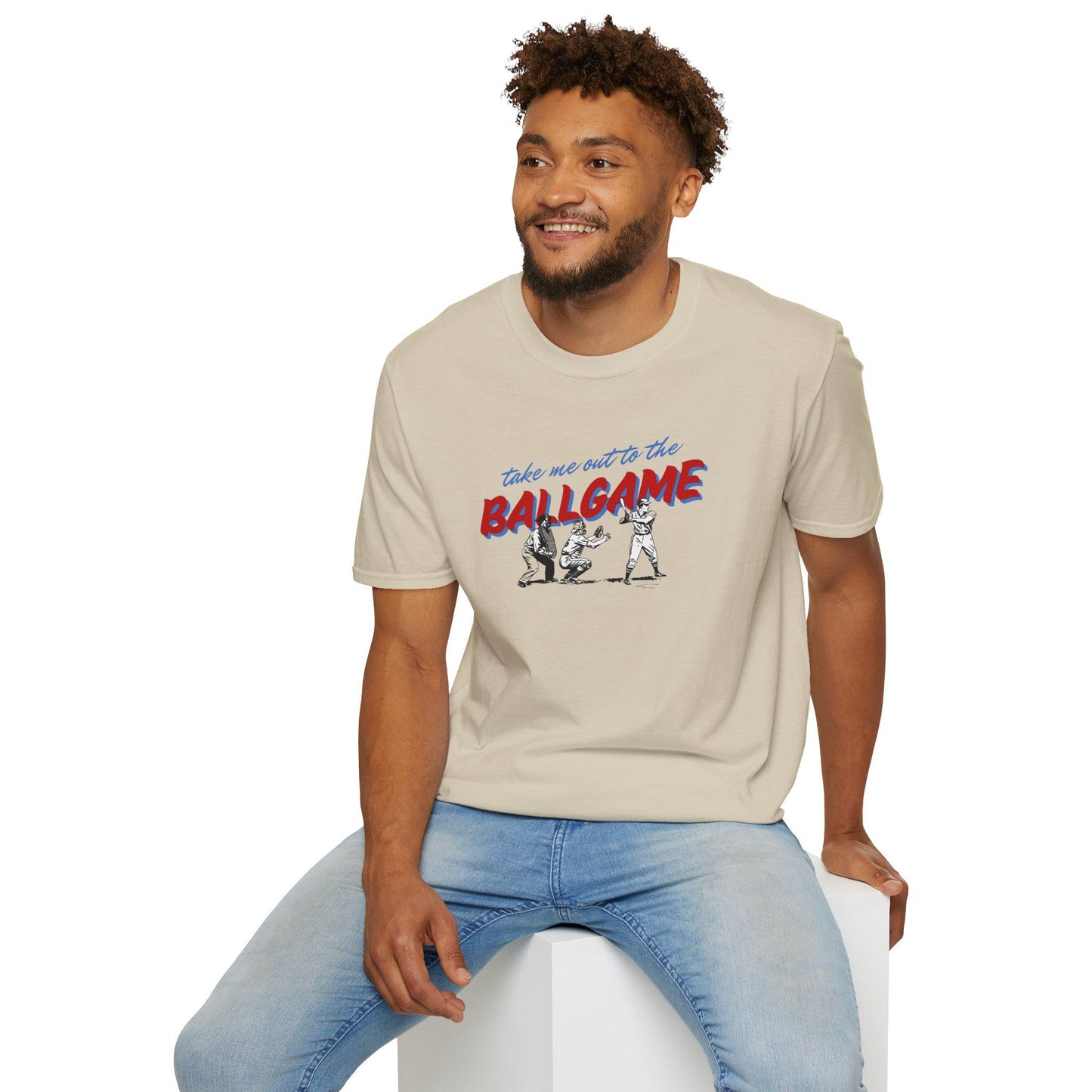 Take Me Out to the Ballgame Unisex T-Shirt, Softstyle Baseball Tee, Perfect for Sports Fans, Game Day Apparel, Baseball Gift