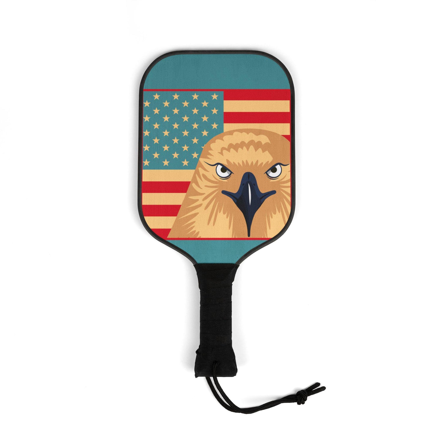 Patriotic Pickleball Paddle Set - Sports Gear for Pickleball Lovers, Fun Activity Kit, USA Flag Design, Gifts for Players, Summer Sports