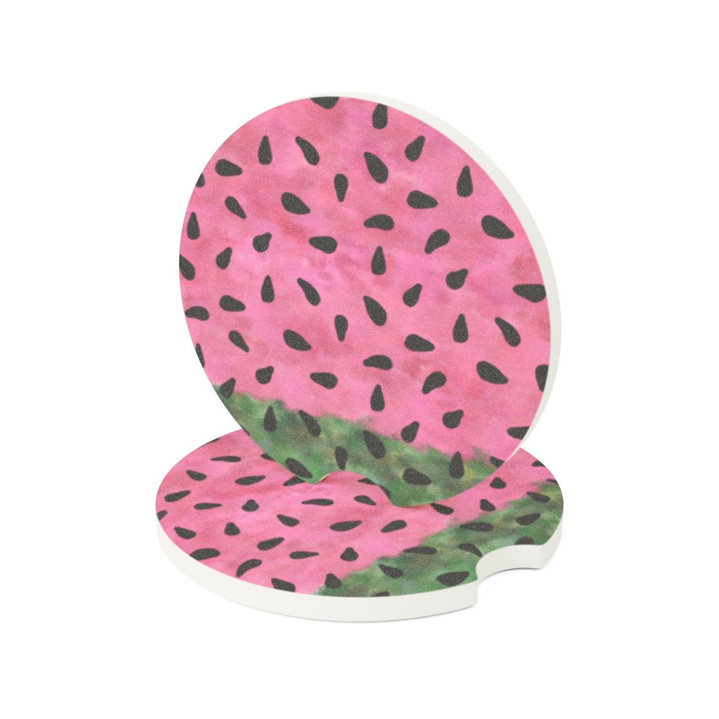 Watermelon Soapstone Car Coaster | Cute Car Accessory, Gift for Summer, Car Decor, Funky Coaster, Fun Drive Accessory