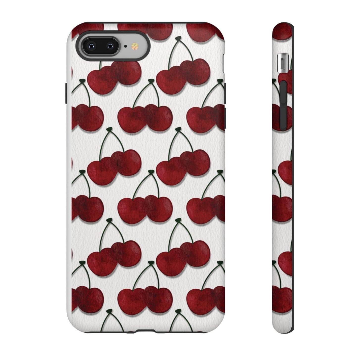 Cherry Watercolor Pattern Phone Tough Cases, iPhone, Samsung, Google