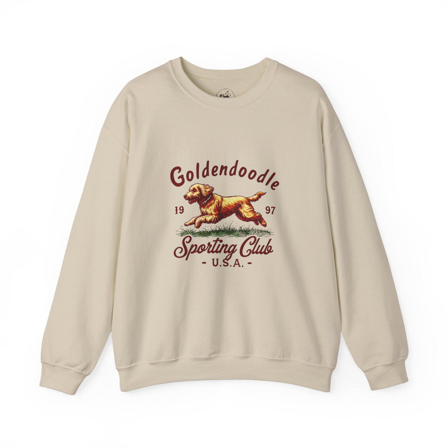 Goldendoodle Sporting Club Sweatshirt, Cozy Unisex Crewneck, Pet Lover Gift, Dog Enthusiast Apparel, Casual Style