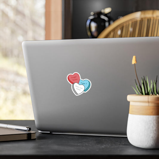 Type 1 Diabetic {Conversation Hearts} Kiss-Cut Vinyl Decals, Journal Sticker