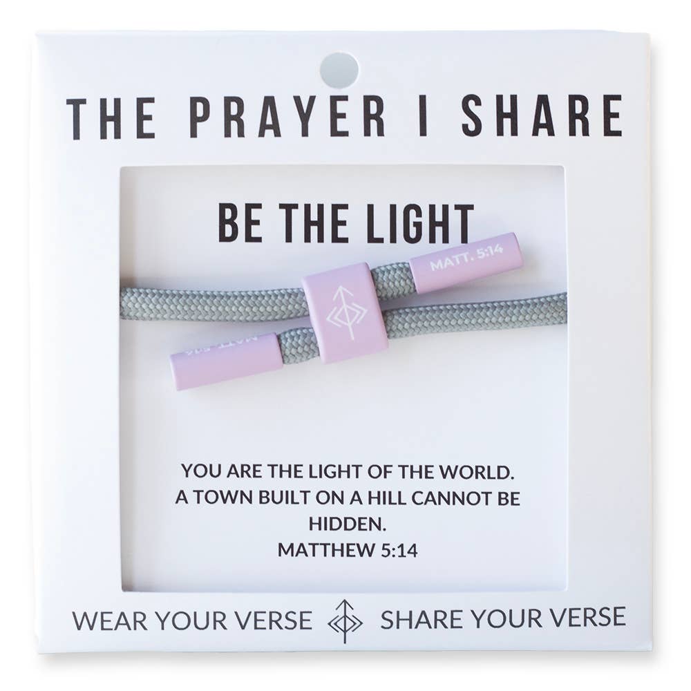 BE THE LIGHT Bracelet, Christian Cord Bracelet