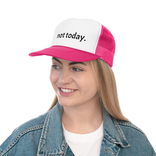 Funny Not Today Trucker Cap, Casual Adjustable Hat, Gift for Friends, Outdoor Hat, Trendy Headwear, Humor Accessories