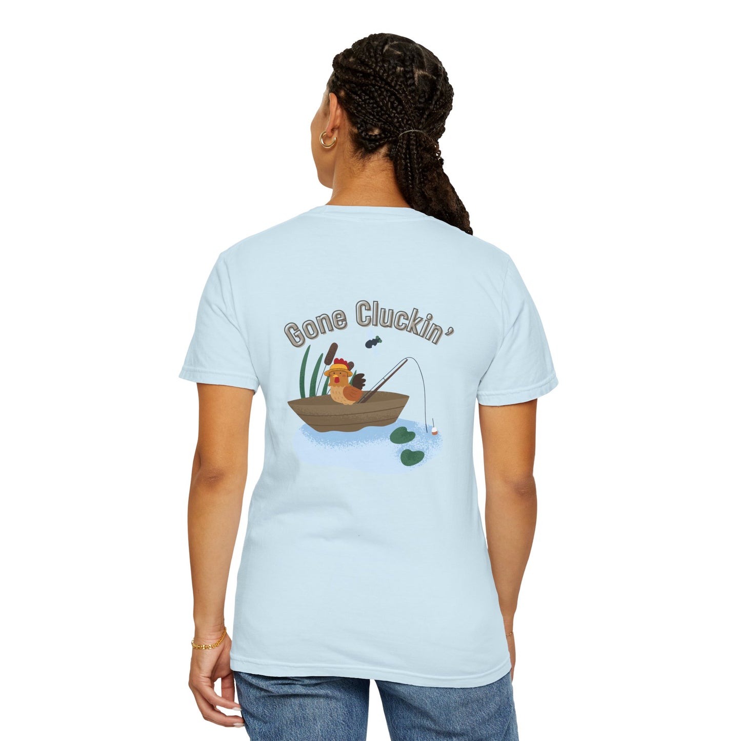 Roost & Ruffle Brand Unisex T-shirt - Gone Cluckin' Fishing T-Shirt