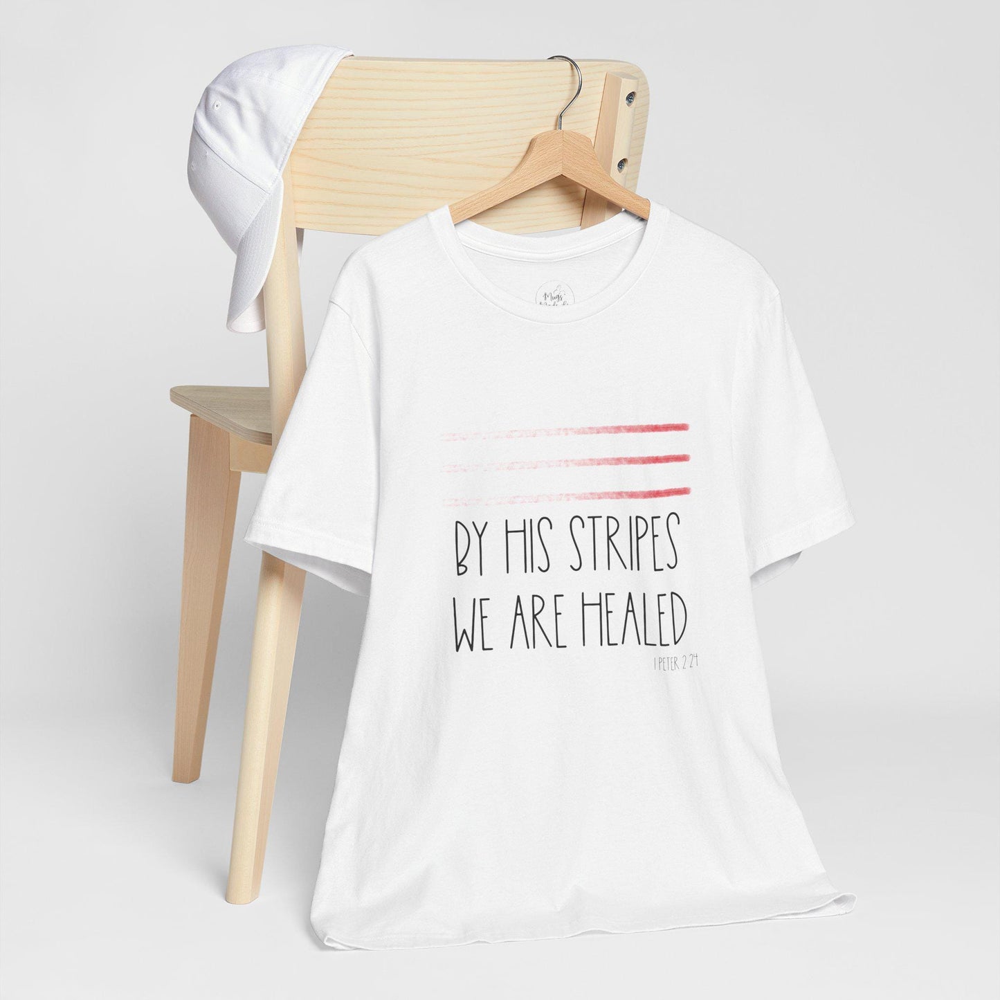 Faith-Inspired Tee: 'By His Stripes We Are Healed' Unisex Jersey T-Shirt, Christian Apparel, Inspirational Gift, Casual Wear, Religious