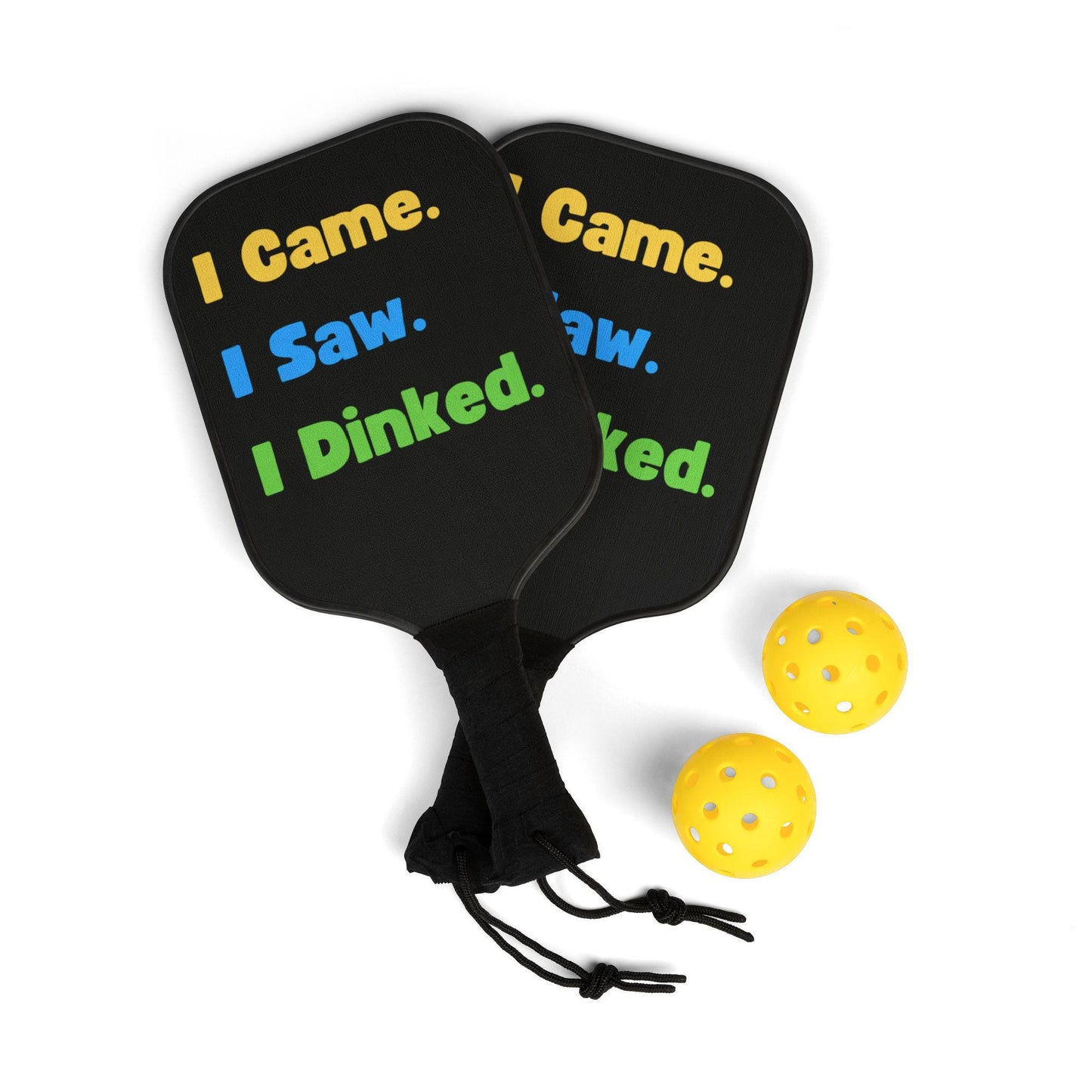 Pickleball Paddle Set, Fun Pickleball Gear for Enthusiasts, I Came I Saw I Dinked, Unique Sports Gifts, Outdoor Activity Kit