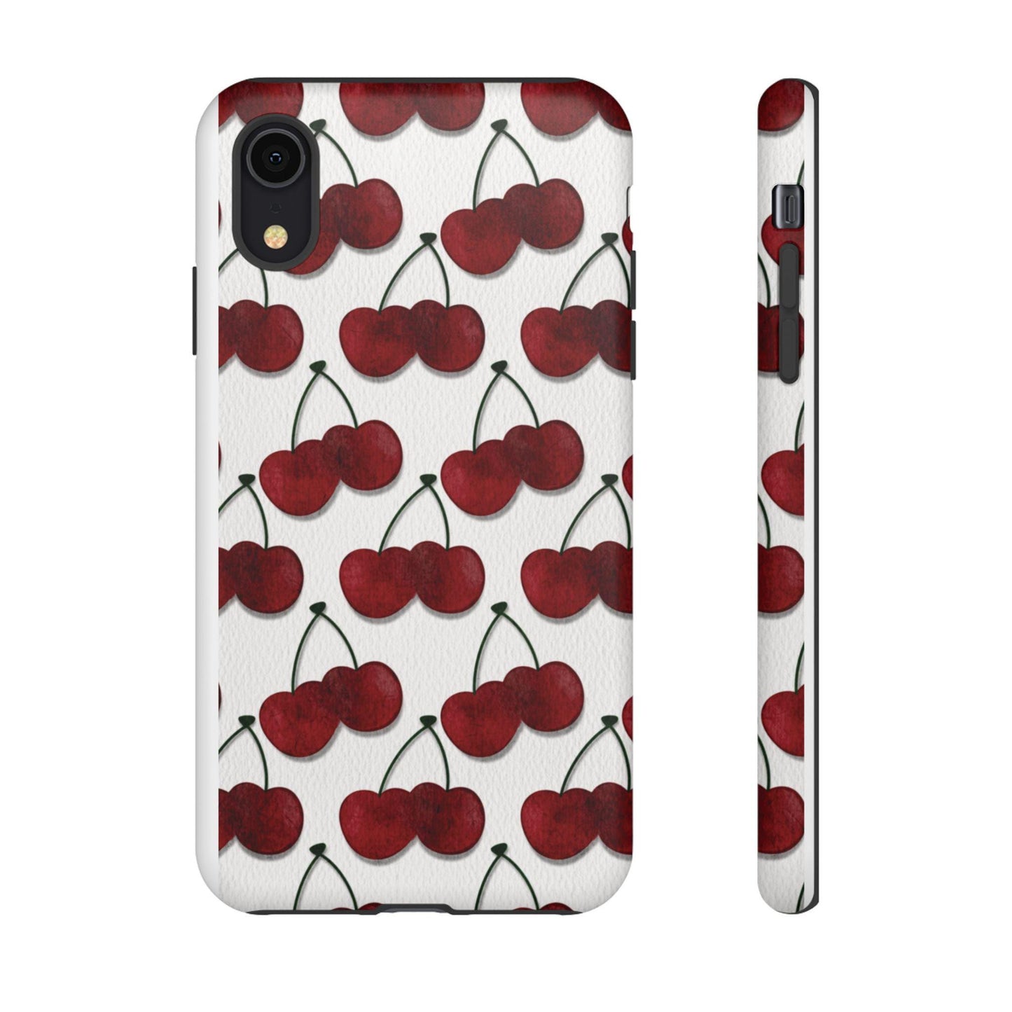 Cherry Watercolor Pattern Phone Tough Cases, iPhone, Samsung, Google