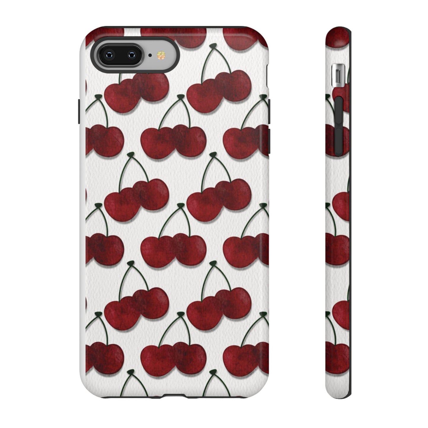 Cherry Watercolor Pattern Phone Tough Cases, iPhone, Samsung, Google