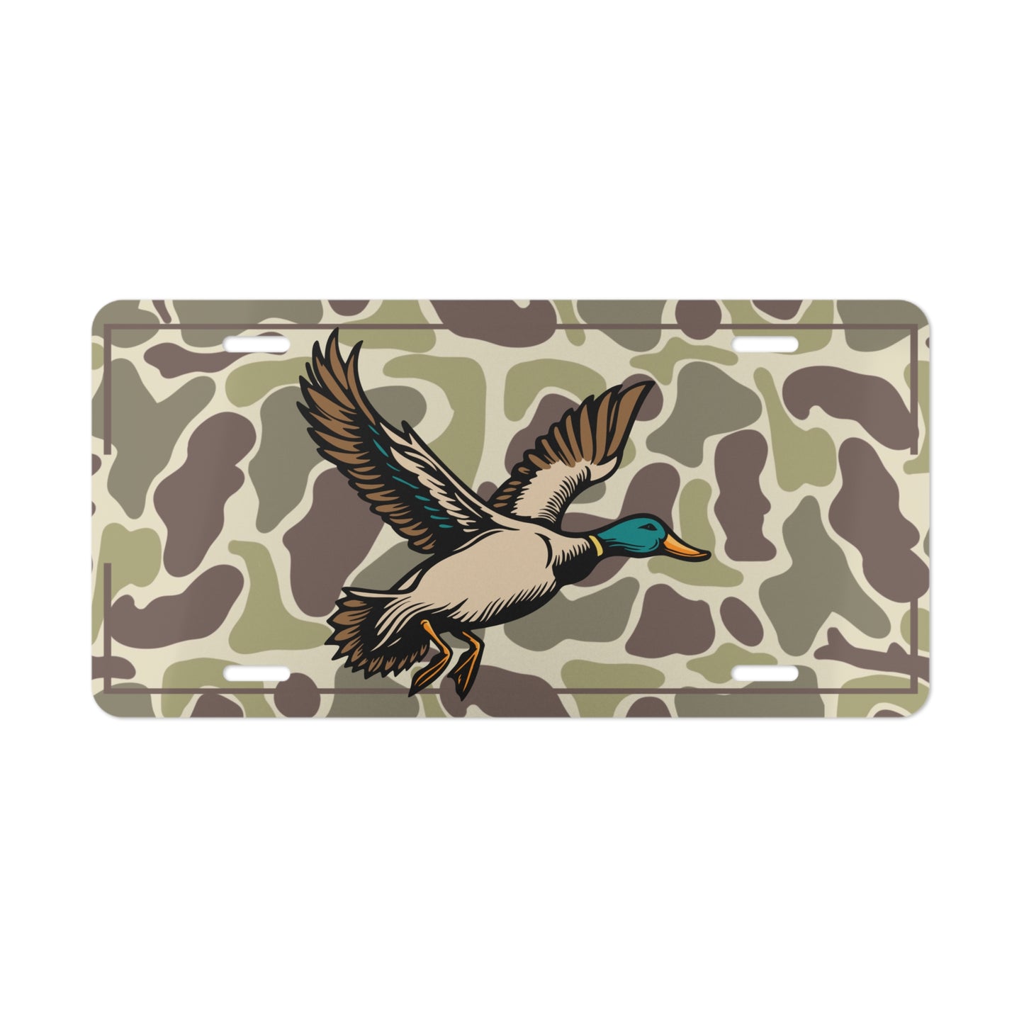 Camouflage Duck Vanity Plate, Personalized License Plate, Car Decor, Gift for Outdoorsy Lovers, Hunting Themed