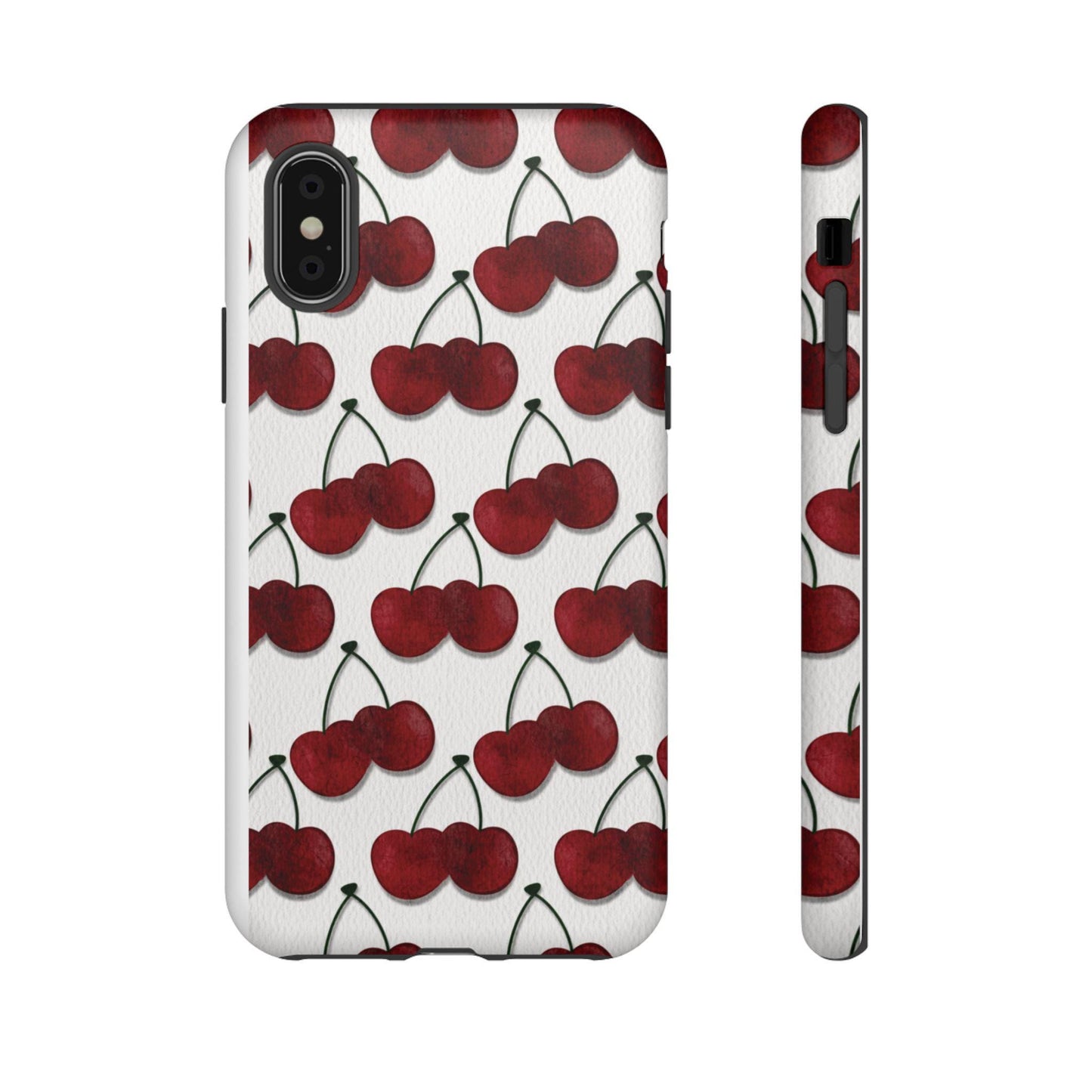 Cherry Watercolor Pattern Phone Tough Cases, iPhone, Samsung, Google
