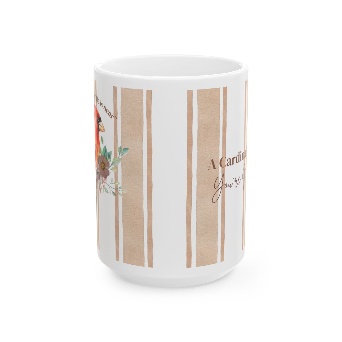 He is Near Psalm 34:18 Cardinal Reminder - Ceramic Christian Mug