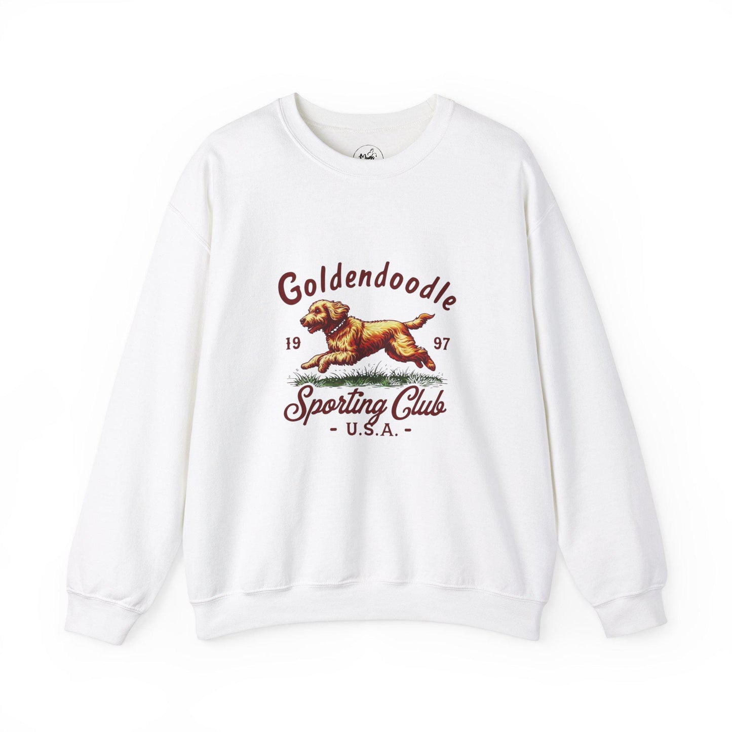 Goldendoodle Sporting Club Sweatshirt, Cozy Unisex Crewneck, Pet Lover Gift, Dog Enthusiast Apparel, Casual Style