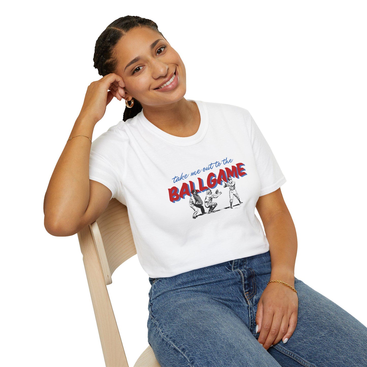 Take Me Out to the Ballgame Unisex T-Shirt, Softstyle Baseball Tee, Perfect for Sports Fans, Game Day Apparel, Baseball Gift