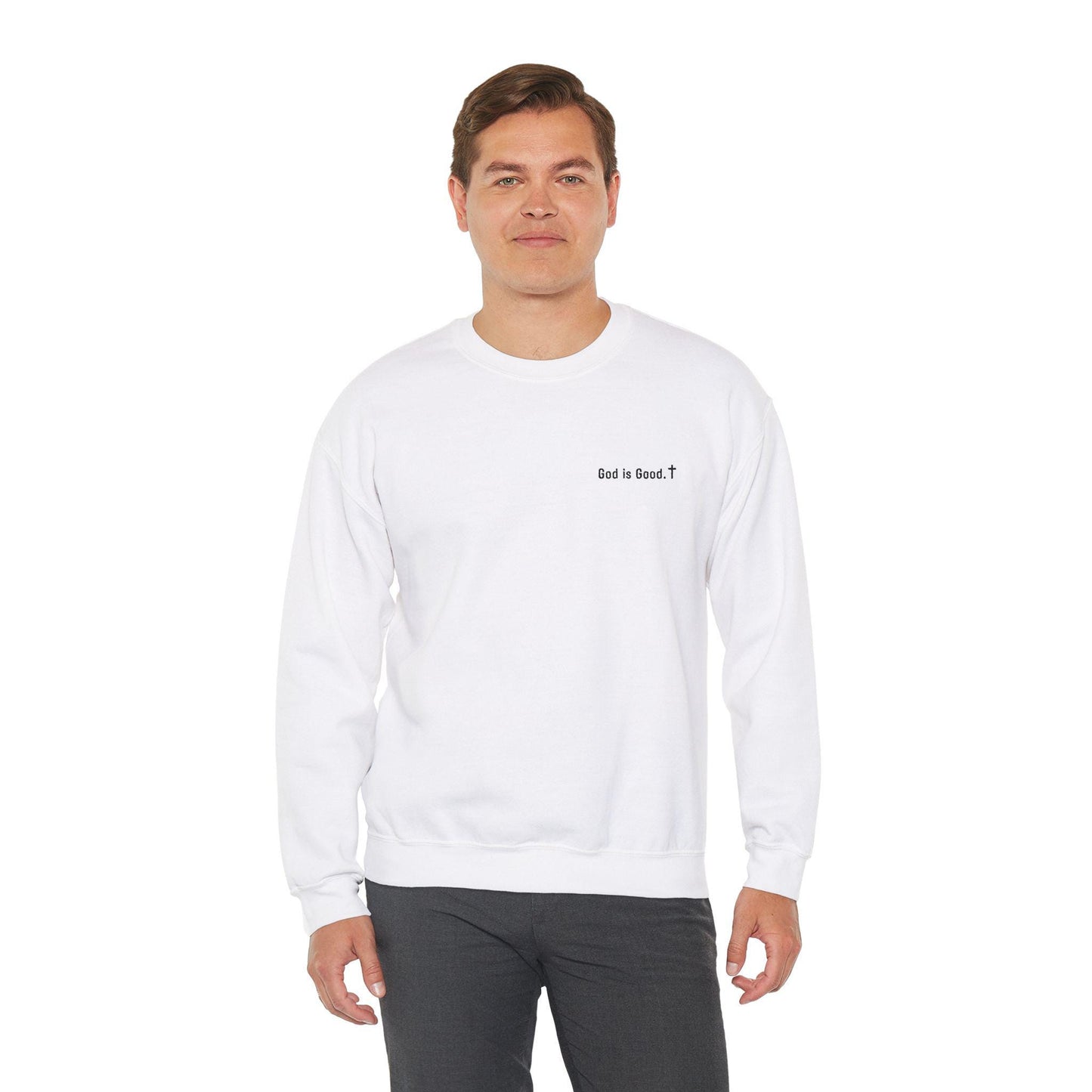 God is Good Unisex Crewneck Sweatshirt, Casual Sweatshirt, Christian Gift, Cozy Apparel for Faith, Inspirational Fashion