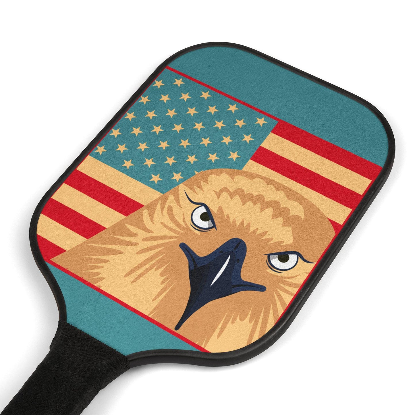 Patriotic Pickleball Paddle Set - Sports Gear for Pickleball Lovers, Fun Activity Kit, USA Flag Design, Gifts for Players, Summer Sports