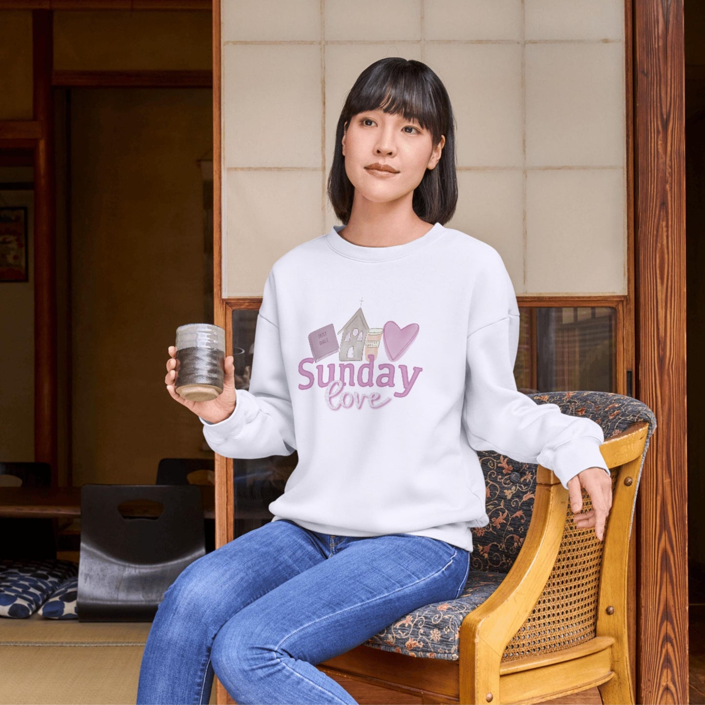 Sunday Love PNG file, Valentine's Day, Church Girl {Sublimation, Prints, Cricut, Silhouette}
