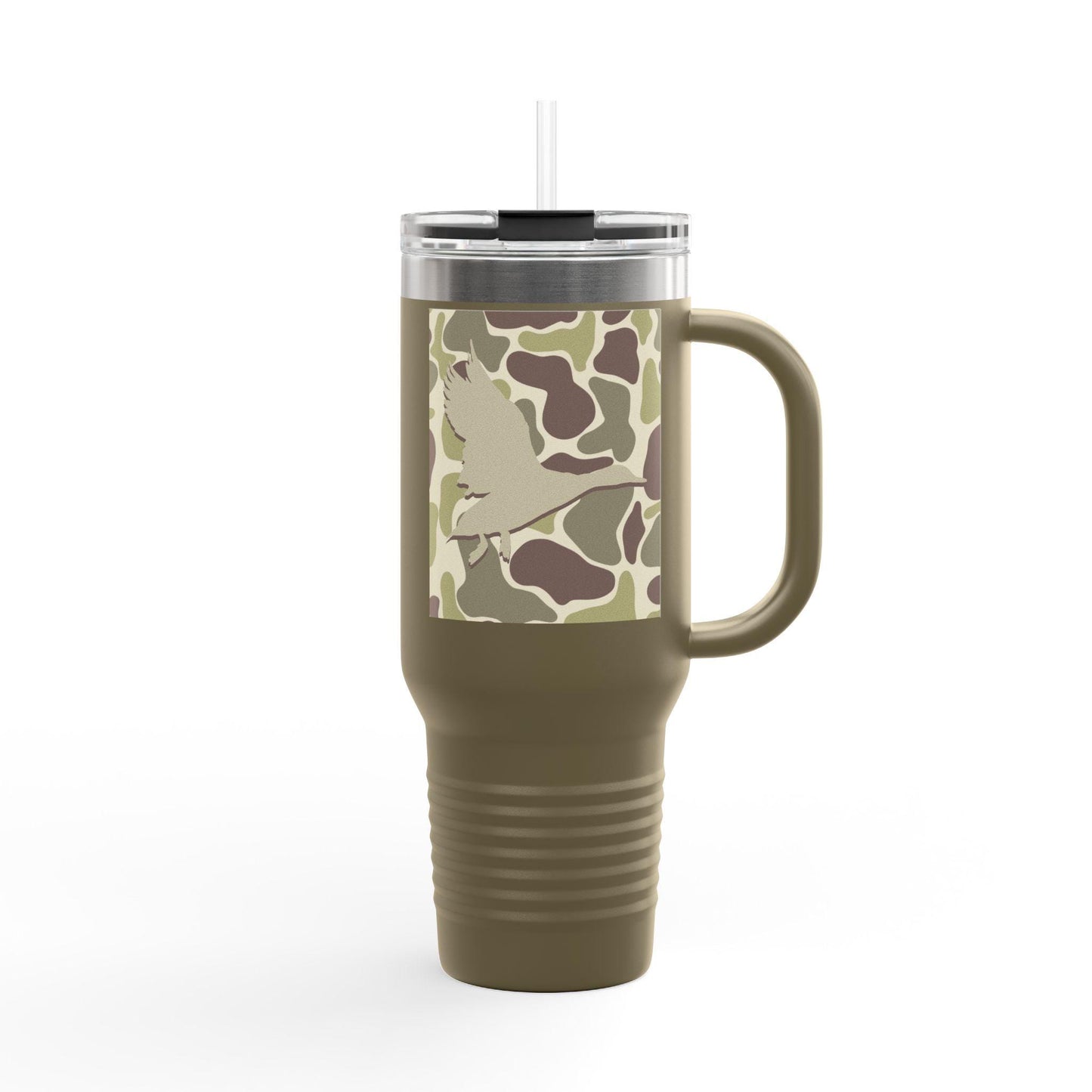 Insulated Duck Camo Travel Mug, 40oz, Hunting Gift, Valentine's Day for him