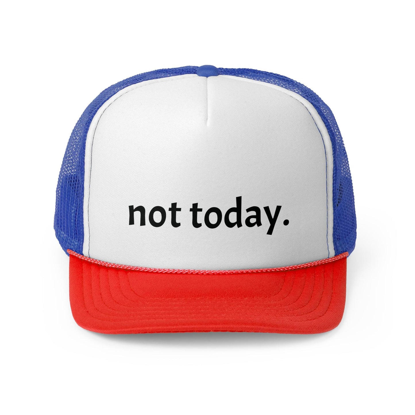 Funny Not Today Trucker Cap, Casual Adjustable Hat, Gift for Friends, Outdoor Hat, Trendy Headwear, Humor Accessories