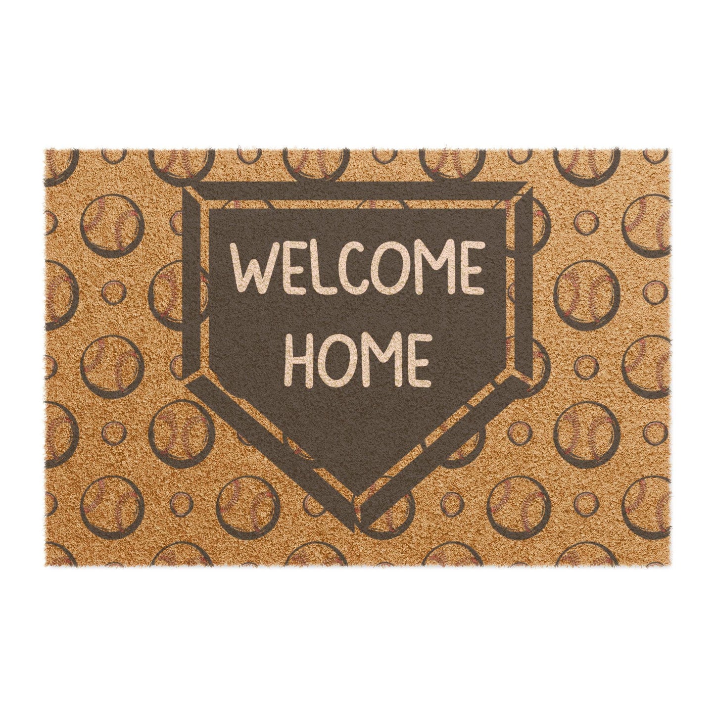 Baseball Doormat, Sports Welcome Home Mat, Baseball Fan Gift, Sports Themed Entry Rug, Home Plate Entrance Mat