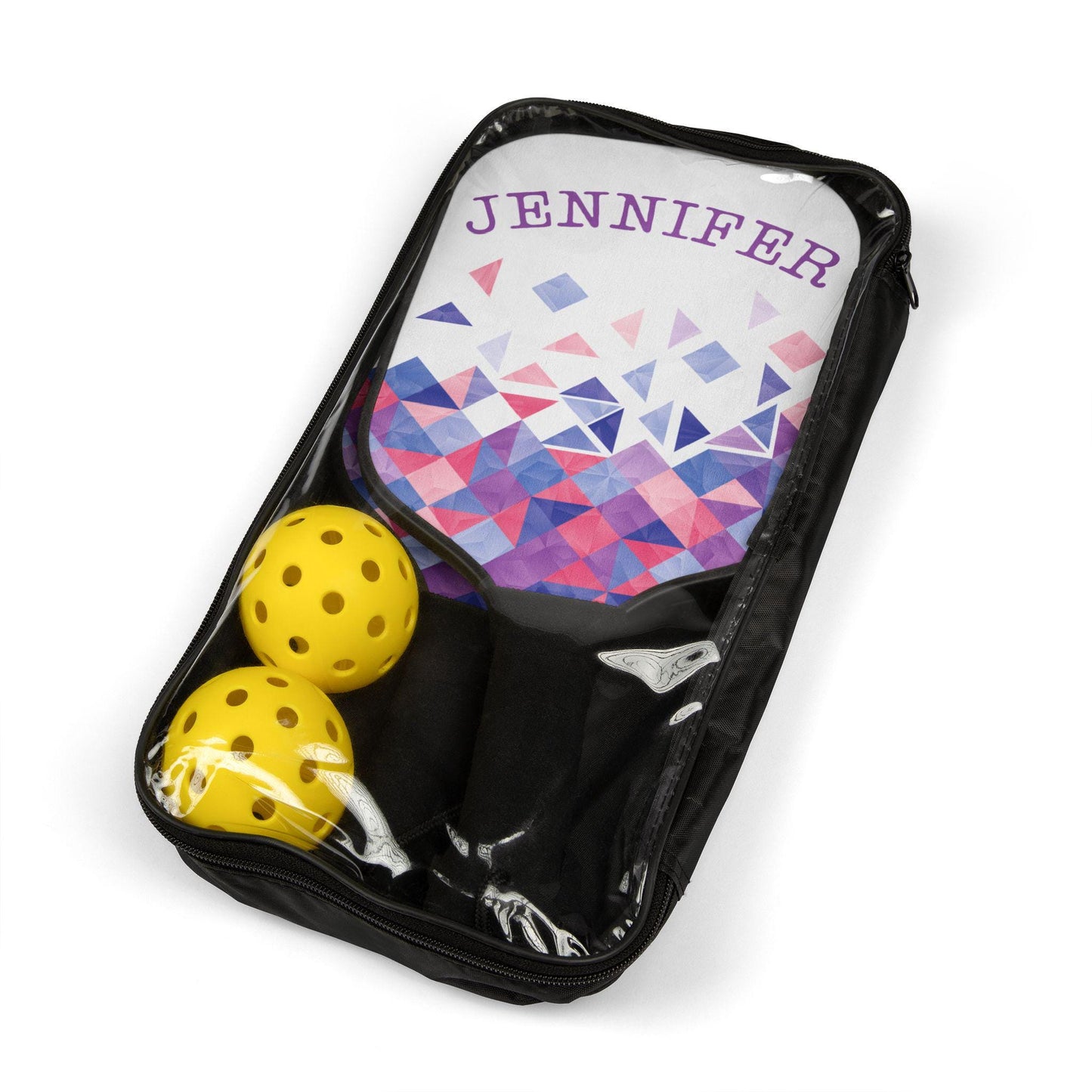Pickleball Paddle Set - Fun Geometric Design for Pickleball Lovers, Sports Gifts, Active Lifestyle, Summer Fun, Personalized