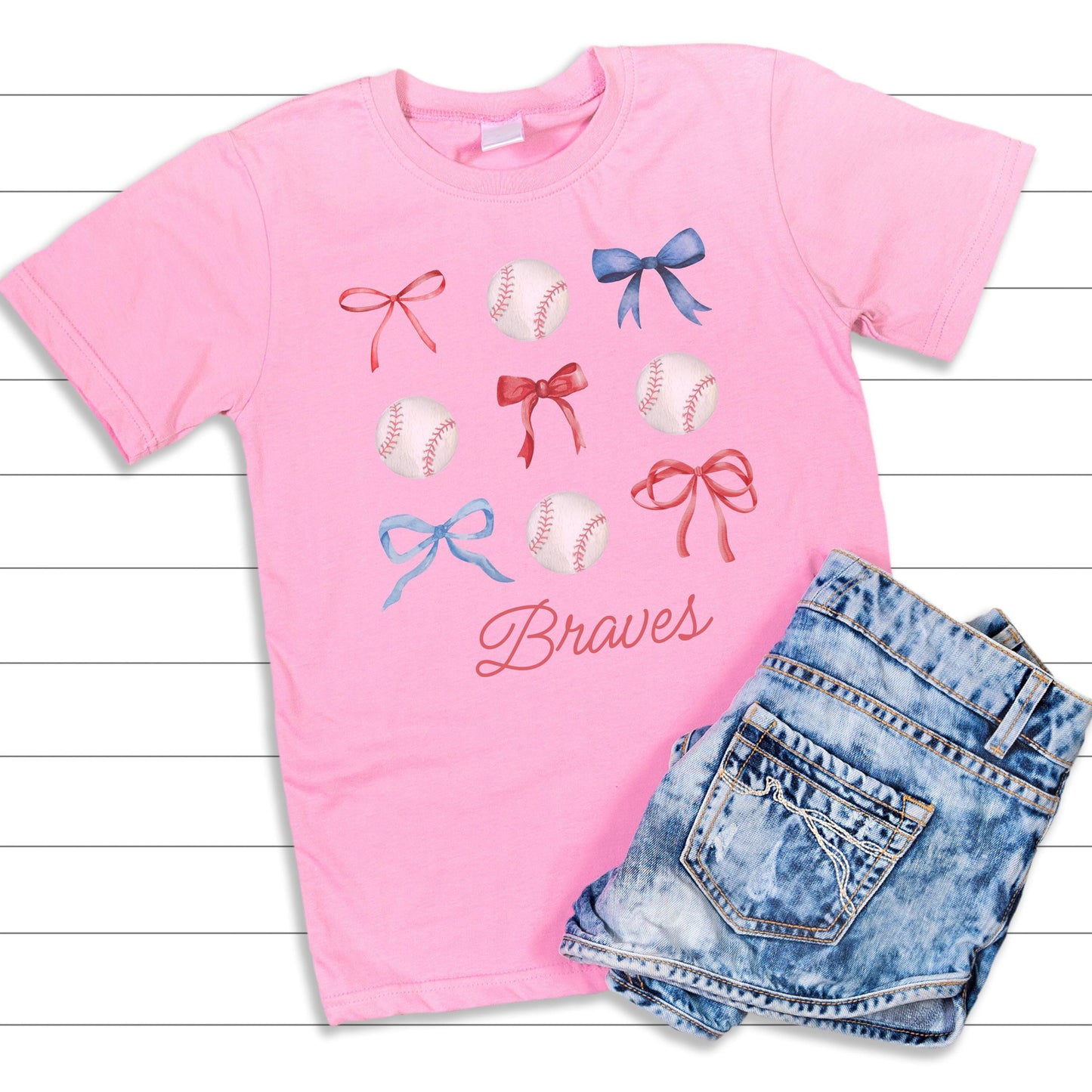 Bows and Baseballs PNG {Sublimation, Prints, Cricut, Silhouette} ATL