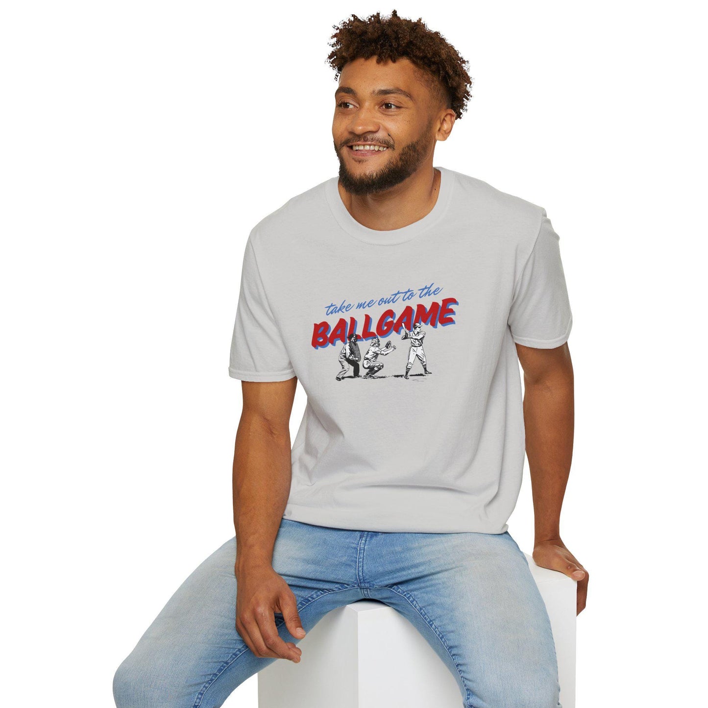Take Me Out to the Ballgame Unisex T-Shirt, Softstyle Baseball Tee, Perfect for Sports Fans, Game Day Apparel, Baseball Gift