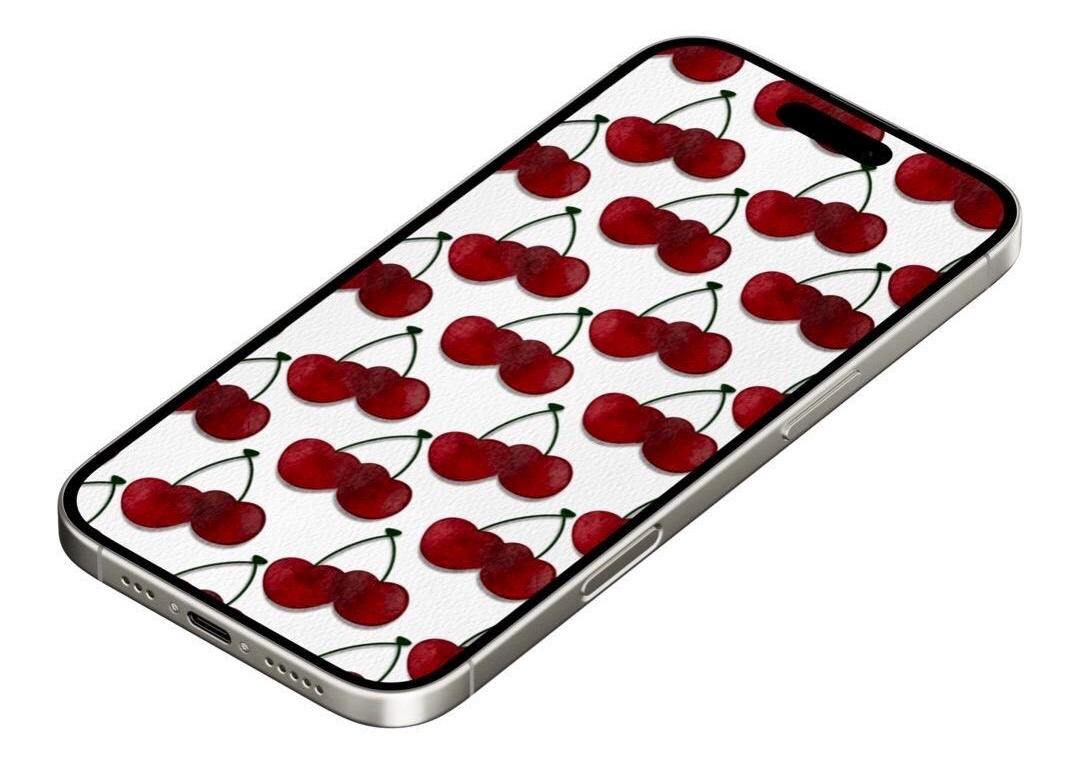 Cherry Wallpaper PNG, Valentine's Day, Phone Wallpaper