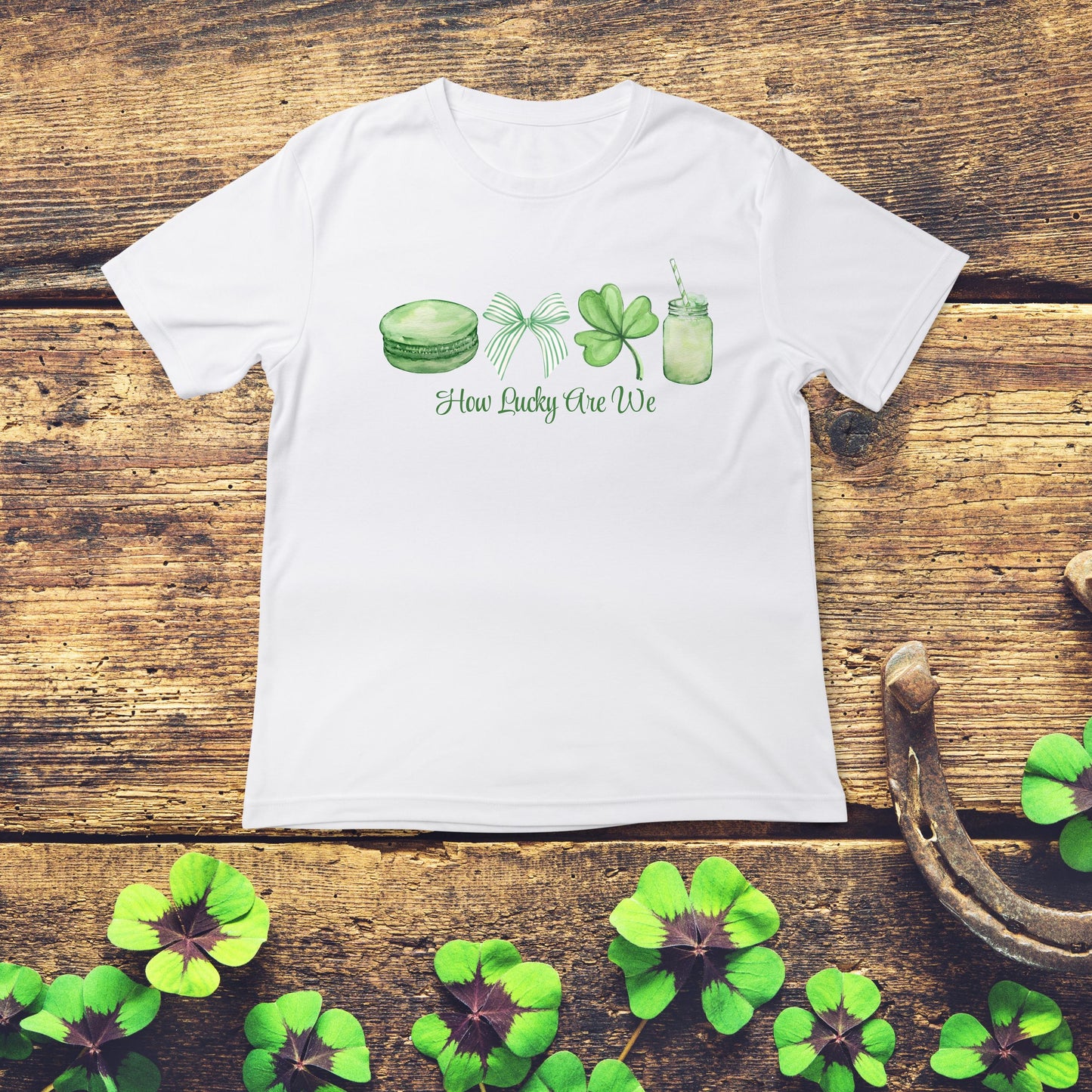 How Lucky Are We PNG file {Sublimation, Cricut, Silhouette, DTF} St. Patrick's Day