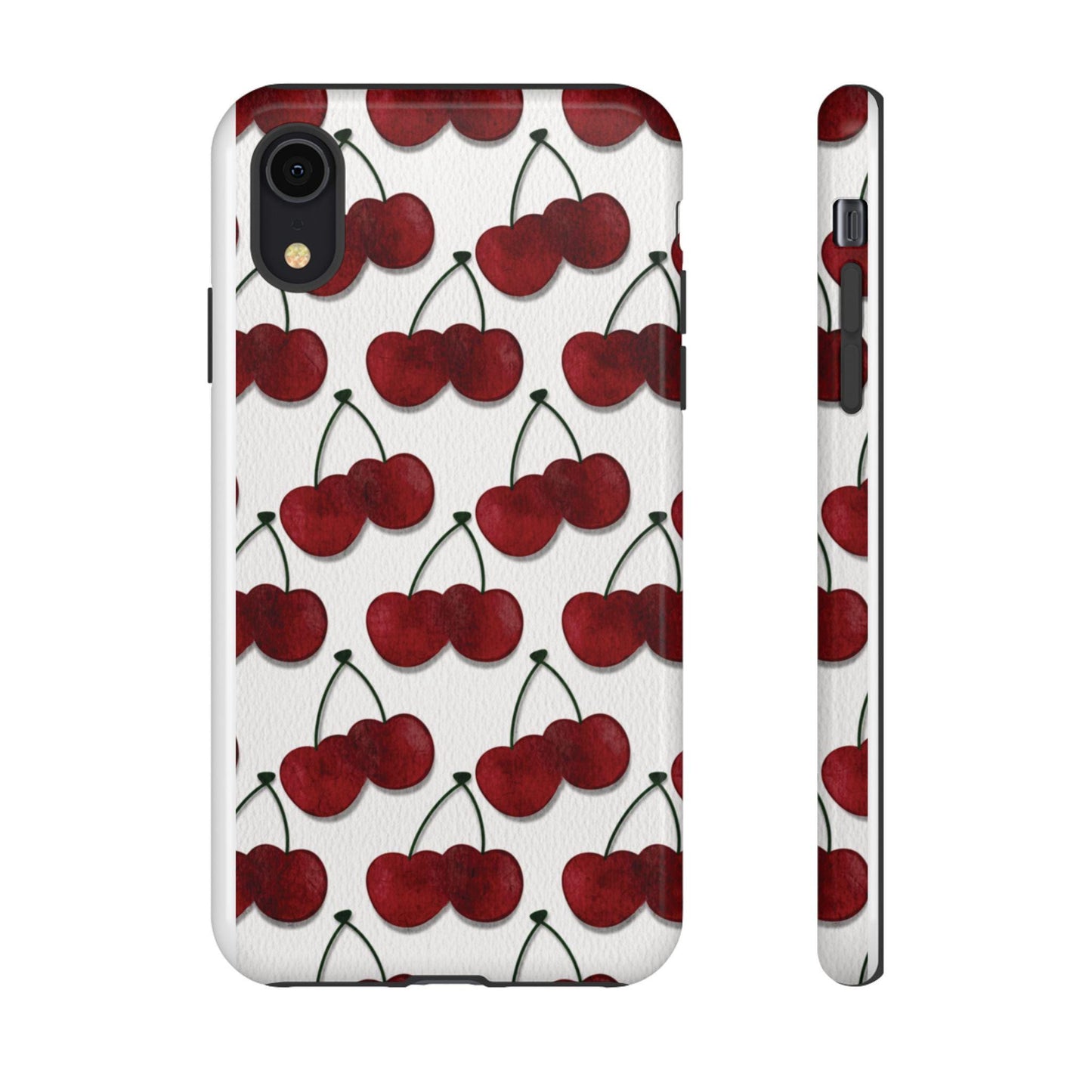 Cherry Watercolor Pattern Phone Tough Cases, iPhone, Samsung, Google