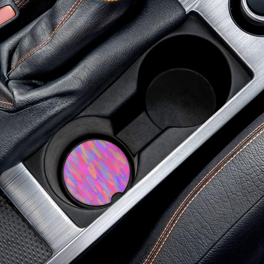 Colorful Soapstone Car Coaster - Vibrant Decorative Auto Accessory, Unique Gift Idea for Car Enthusiasts, Summer Road Trip Essentials, Fun