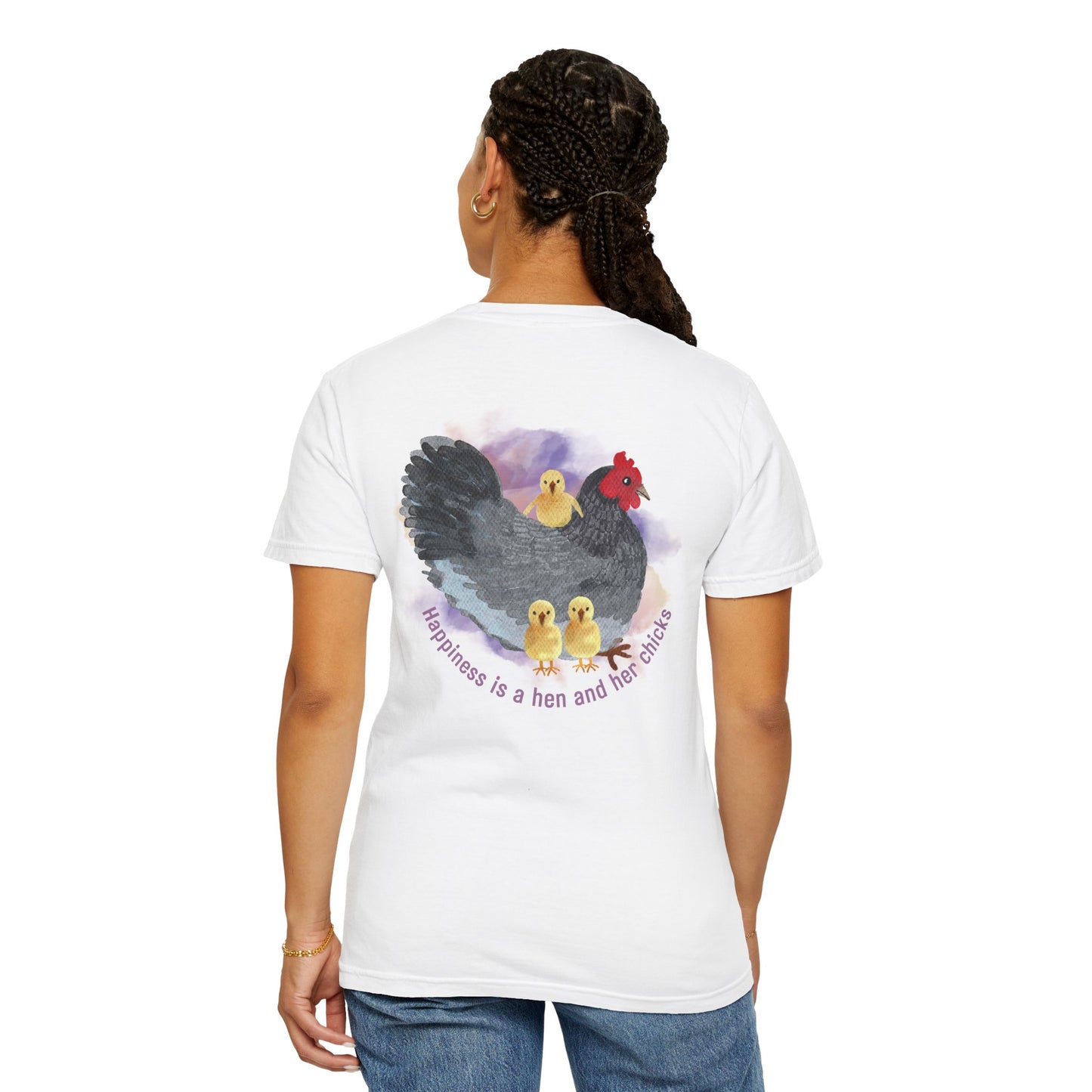 Roost & Ruffle Brand Unisex T-shirt - Happiness is... Hen & Chicks