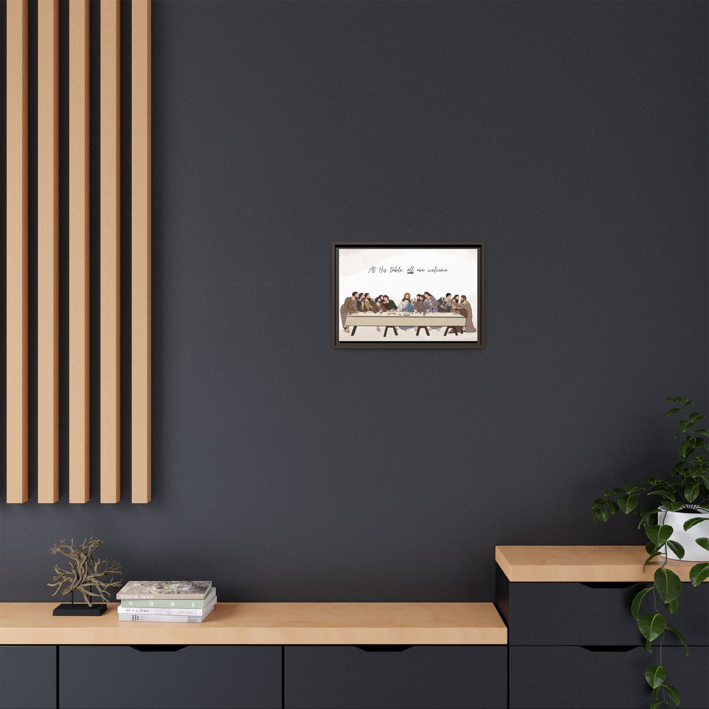 At His Table All Are Welcome Last Supper Print Canvas
