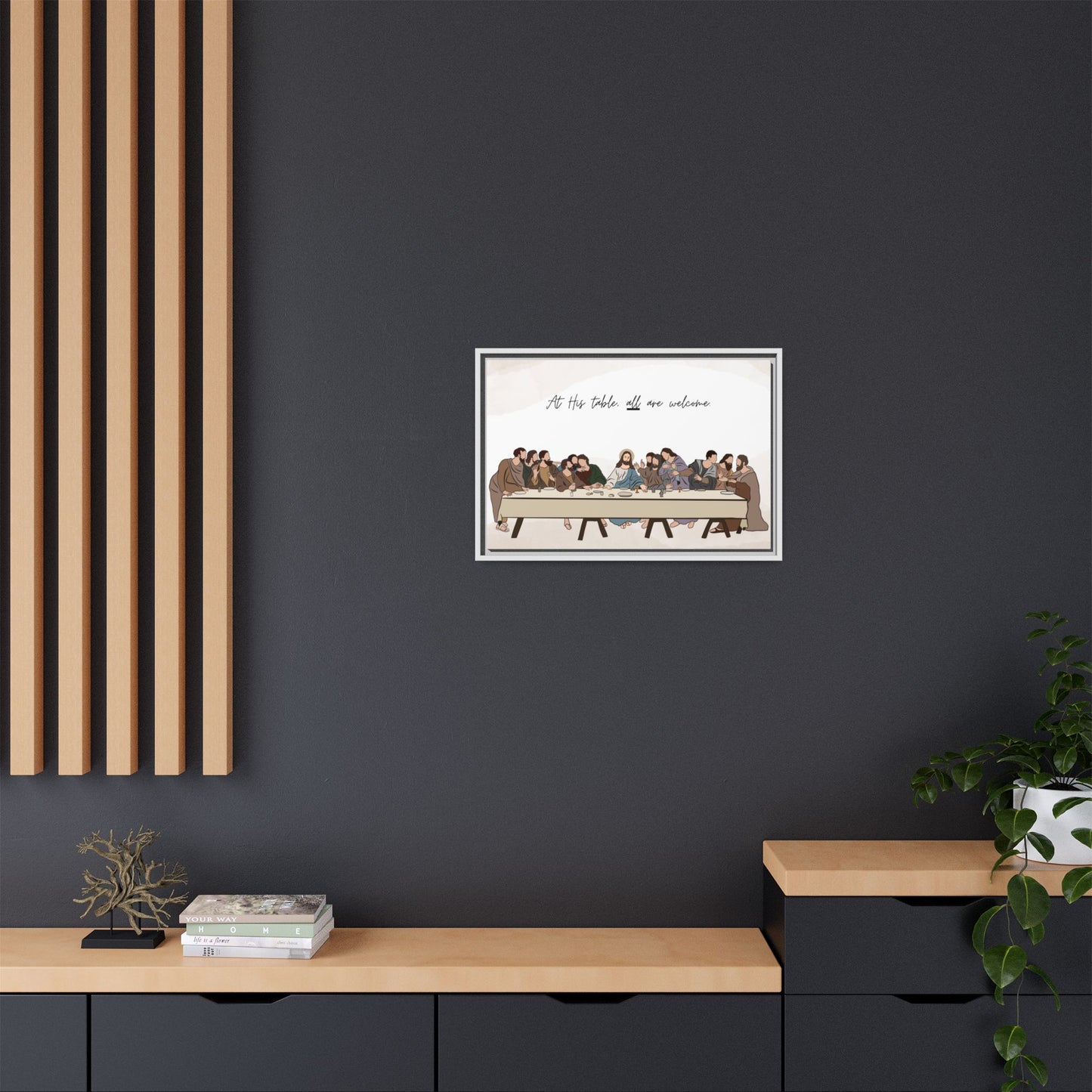 At His Table All Are Welcome Last Supper Print Canvas