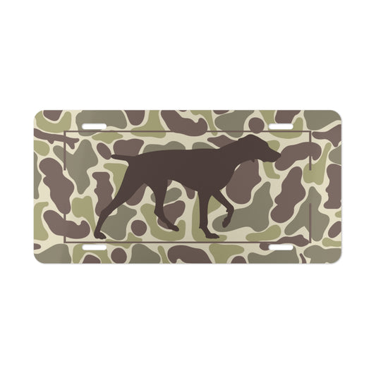 German Shorthaired Pointer Camo Vanity Plate, Custom Dog License Plate, Decorative Car Tag, Unique Pet Accessory, Gifts for Dog Lovers
